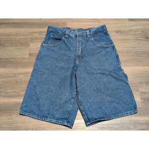Guess Vintage 90s‎ Baggy Fit Denim Carpenter Shorts Size 34 Blue Cotton